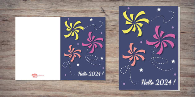 Hello 2024 Card New Year S Greeting Card Teacher Made   T 1000000116 Hello 2024 Card Ver 4 