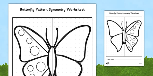 butterfly pattern symmetry worksheet science resource twinkl