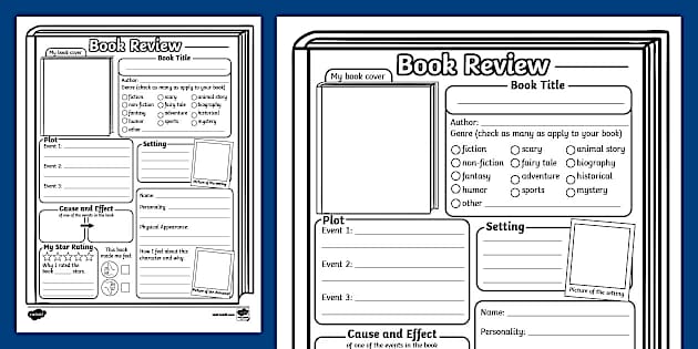 Seventh Grade Book Review Activity (Lehrer gemacht) - Twinkl