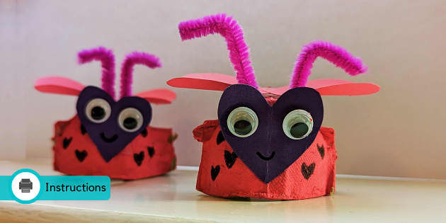 Love Bug Valentines Craft for Kids - Taming Little Monsters