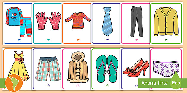 Ficha para recortar: La ropa y las estaciones- Guía de trabajo