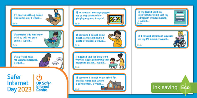 FREE! - Safer Internet Day: Online Safety Sentence Starters KS1