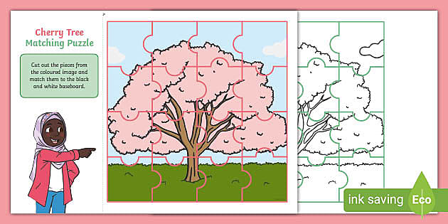 Cherry Blossom Puzzle| Twinkl Puzzle Resource| Spring Time