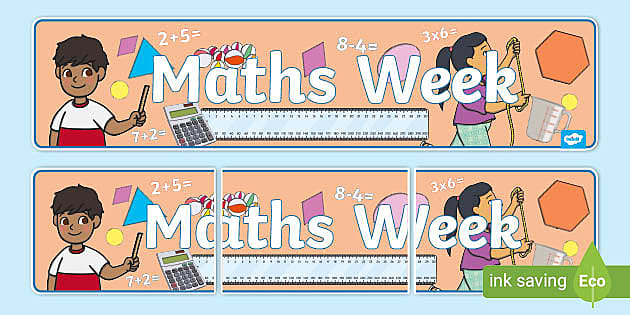maths week homework activities