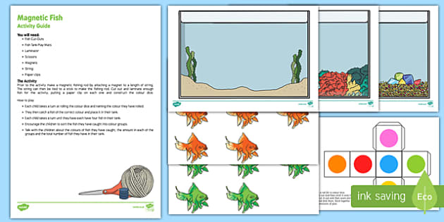 Magnetic Fish Colour Activity Pack (teacher made) - Twinkl