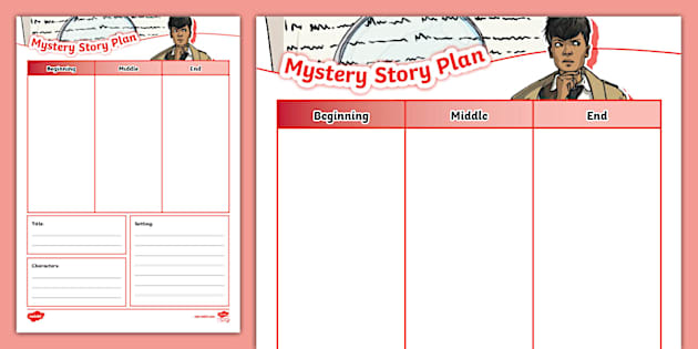 Mystery Story Plan Template (teacher made) - Twinkl