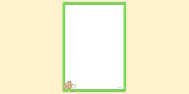 Simple Blank Ballet Point Shoes Page Border | Page Borders |