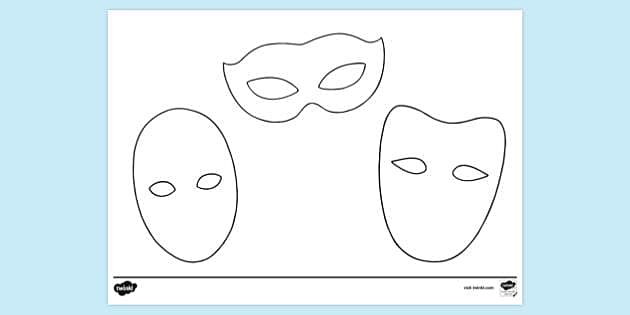 Mask outline, KS3-5 English