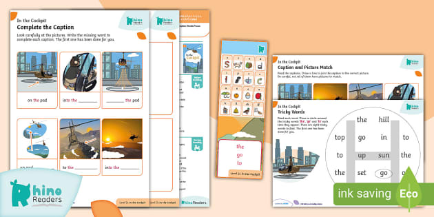 2c In the Cockpit: Resource Pack - Twinkl Rhino Readers