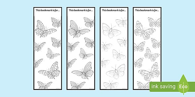 FREE! - Butterfly Bookmarks to Colour, Resources