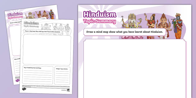 Hinduism Topic Summary Template (teacher made) - Twinkl