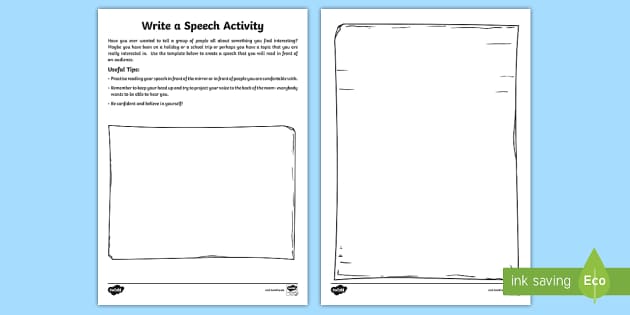 how to write a speech for ks2