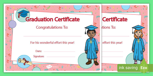 Graduation Certificates (teacher made) - Twinkl