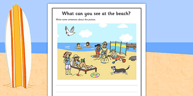 creative writing examples about the beach