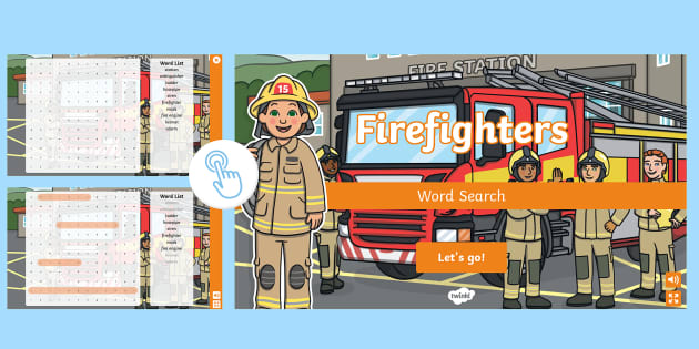 Firefighter Interactive Word Search (teacher made) - Twinkl