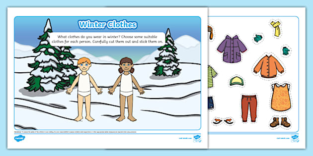 Winter Clothes Activity | Seasons | KS1 | Twinkl | Winter