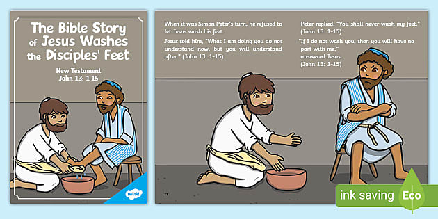 Jesus Washes the Disciples' Feet eBook Booklet | Twinkl