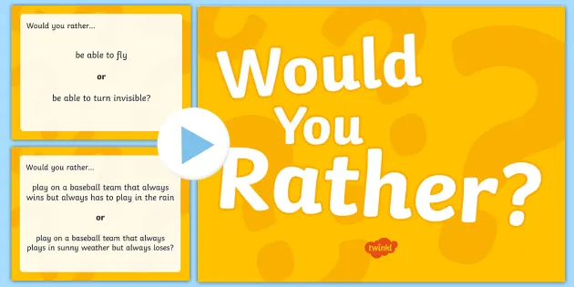Would You Rather? Quiz PowerPoint Game (Teacher-Made)