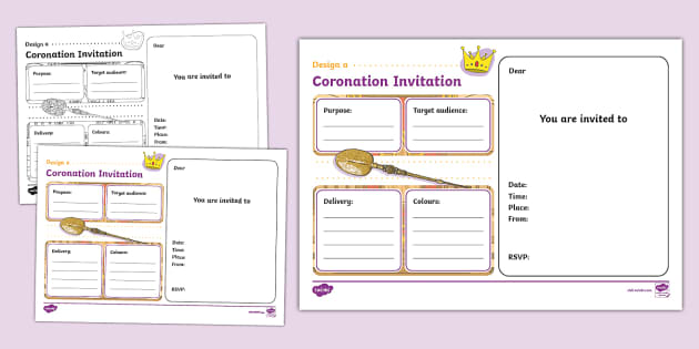 Design a Coronation Invitation Template (teacher made) Design a Coronation Invitation Template (teacher made)