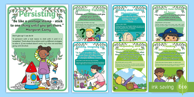 16 Habits Of The Mind Display Pack teacher Made Twinkl
