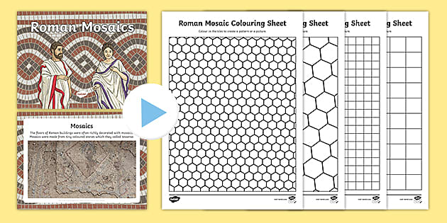 Roman Art Mosaics For Kids Lesson Teaching Pack Powerpoint