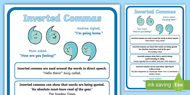 inverted commas homework year 4