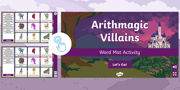 Interactive Arithmagic Villains Word Mat Game | Twinkl Go!