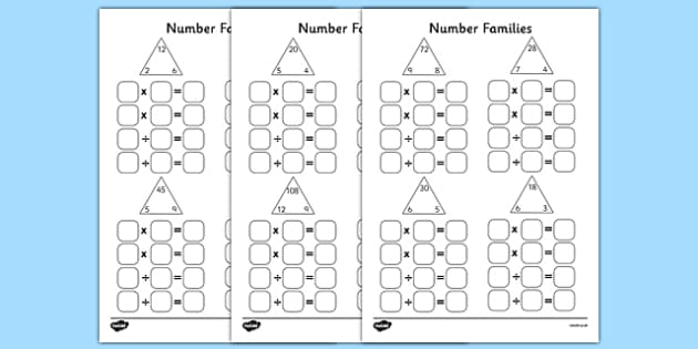 number-families-multiplication-and-division-worksheet-activity