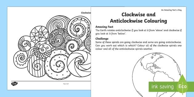 clockwise and anticlockwise interactive games ks1