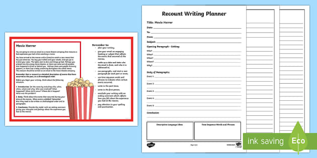 year 5 recount writing worksheet teacher made