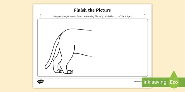 tiger-finish-the-picture-activity-teacher-made-twinkl for Finish The Picture Printables Free Tiger Finish the Picture Activity (teacher made) - Twinkl for Finish The Picture Printables Free