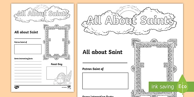 All About the Saints Worksheet | Primary Resources | Twinkl
