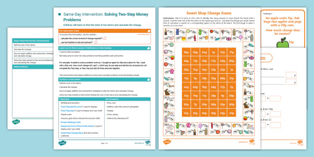 👉 Y2 Maths Intervention Plan: Solving Two-Step Money Problems