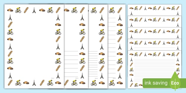 French-Themed Page Borders - Twinkl - KS1 (teacher made)