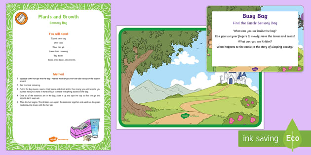 Find the Castle Sensory Bag Busy Bag Prompt Card and Resource Pack