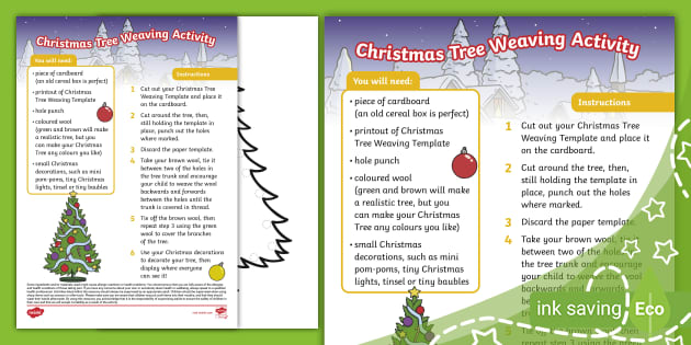 Christmas Tree Threading Activity (teacher made) - Twinkl