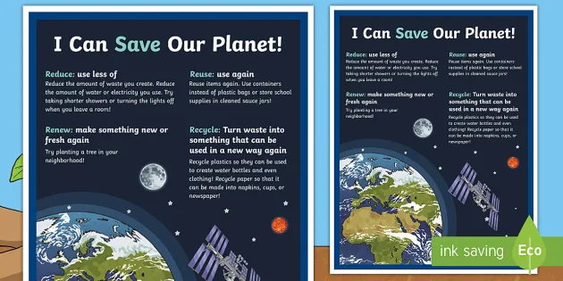 Reduce, Reuse, Recycle Posters (Teacher-Made) - Twinkl