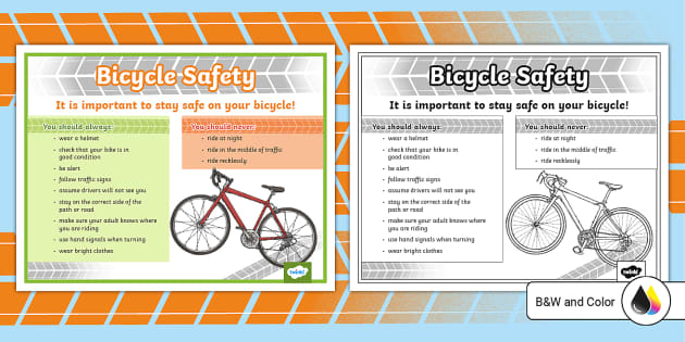 Bicycle Safety Poster (teacher made) - Twinkl