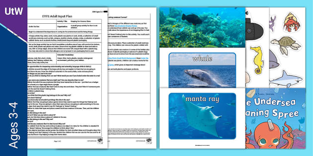 EYFS Keeping Our Oceans Clean Adult Input Plan Resource Pack