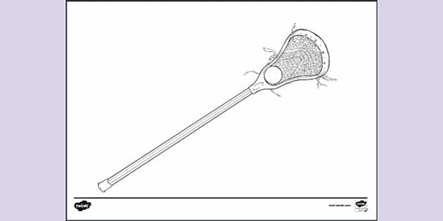 Free Lacrosse Stick With Ball Colouring Sheet Colouring Sheets