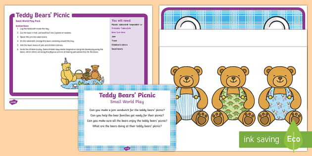 Teddy Bears' Picnic Small World Play Idea and Printable Resource Pack