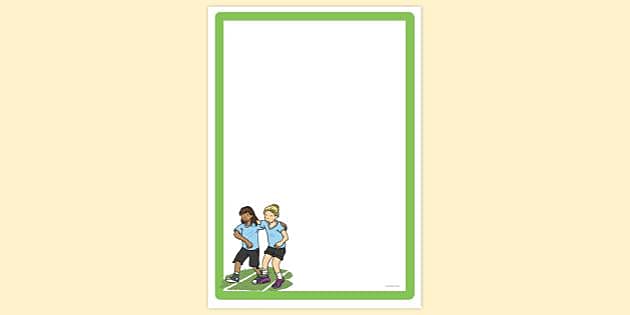 FREE! - Simple Blank 3-Legged Race Page Border - Twinkl