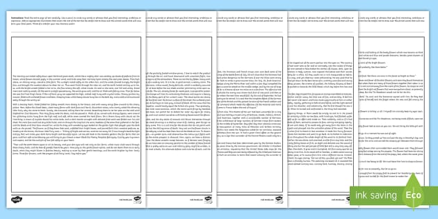 Printable Pages For Blackout Poetry