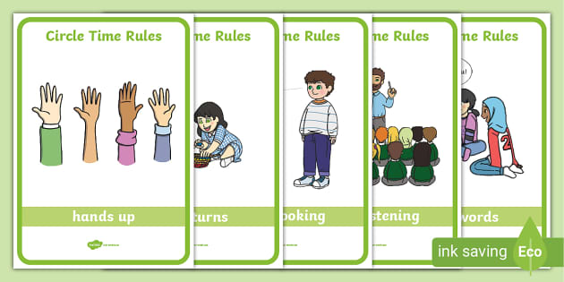 free-circle-time-rules-display-posters-twinkl