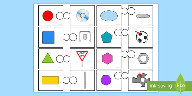 2D Shapes in the Environment Matching Cards (teacher made)