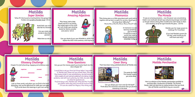 FREE Themed KS Challenge Posters To Support Teaching On Matilda