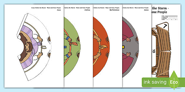Jesus Calms The Storm Cone People (teacher Made) - Twinkl