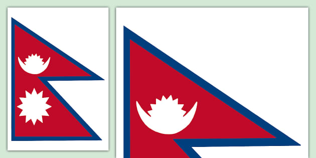 Nepal Flag Display Poster
