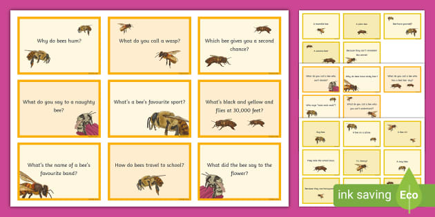 ESL Bee Joke Matching Cards Game | ESL | Twinkl - Twinkl