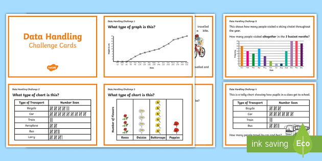 ks2 data handling challenge cards teacher made